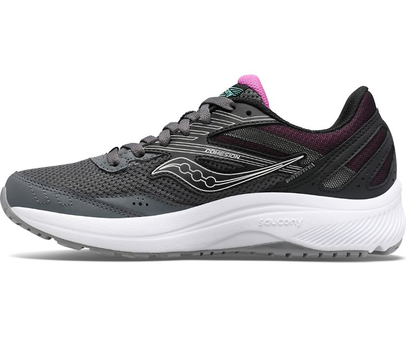 Saucony Cohesion 15 Ženske Tenisiće Tamno Sive Ljubičaste | 071RTTM6