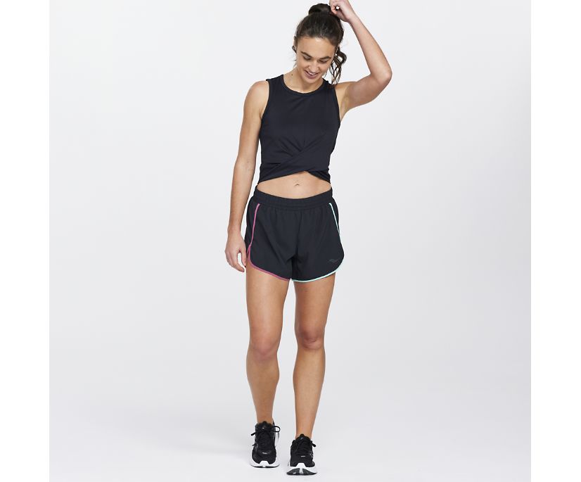 Saucony Dash 4' Short Ženske Hlače Crne | P19IJVVJ