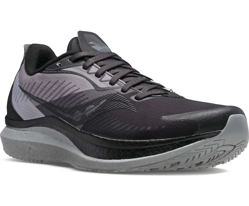Saucony Endorphin Speed 2 RUNSHIELD Muške Tenisiće Crne Sive | 611CAQHO