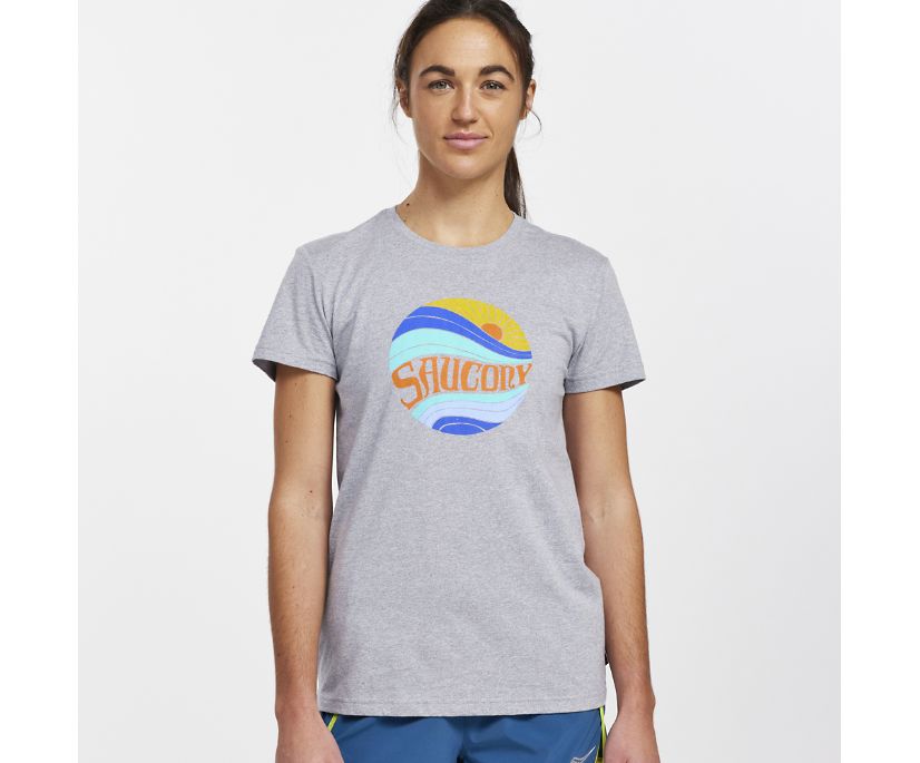 Saucony Rested T-Shirt Ženske Tops Svijetlo Sive | 6OWBJIRB