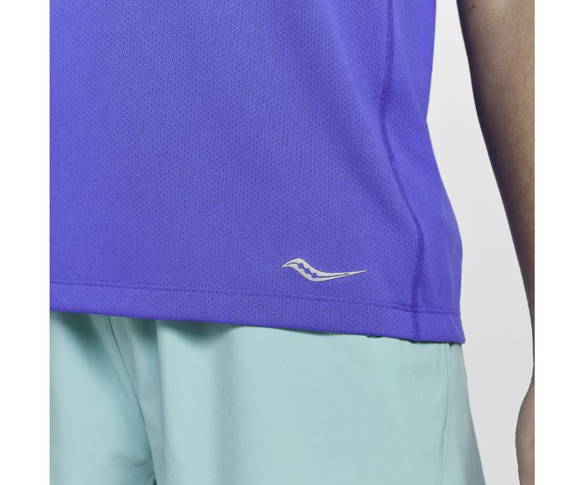 Saucony Stopwatch Singlet Ženske Tops Plave | WKHB0M6L