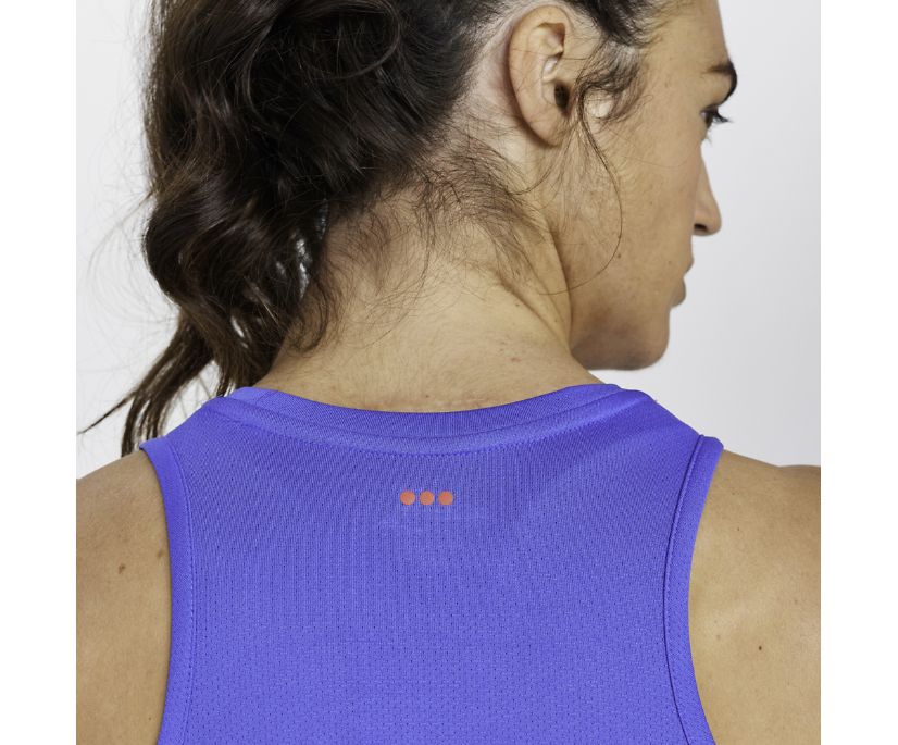 Saucony Stopwatch Singlet Ženske Tops Plave | WKHB0M6L