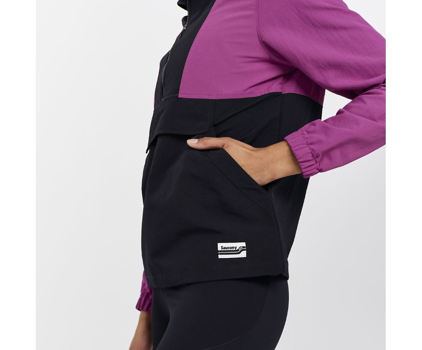 Saucony Track Anorak Ženske Jakne Crne | UL69NOIS