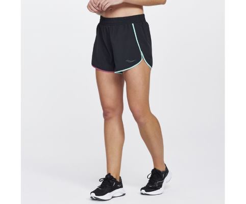 Saucony Dash 4' Short Ženske Hlače Crne | P19IJVVJ