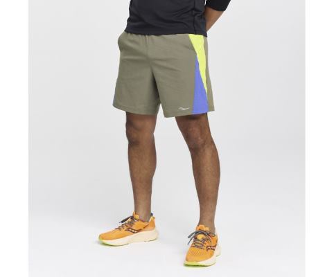 Saucony Wirebrush 7' Short Muške Hlače Maslinasto Zelene | LZL54W1H